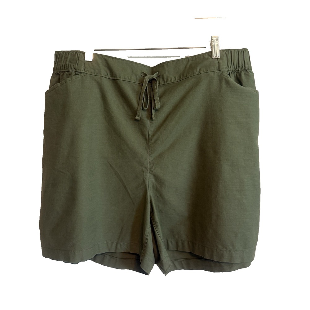 NWT Lane Bryant Cotton Drawstring Pull On Shorts 18/20 Pockets Coastal Casual